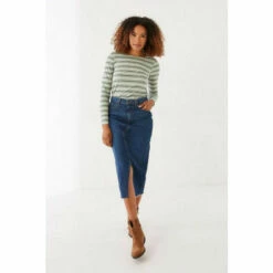 Fat Face FatFace Green Organic Cotton Multi Breton T-Shirt