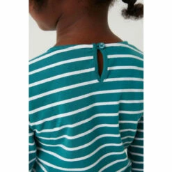 Fat Face Green Breton Stripe T-Shirt -FatFaceshop unnamed file 671