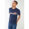 Fat Face FatFace Blue Chest Stripe Graphic T-Shirt -FatFaceshop unnamed file 674