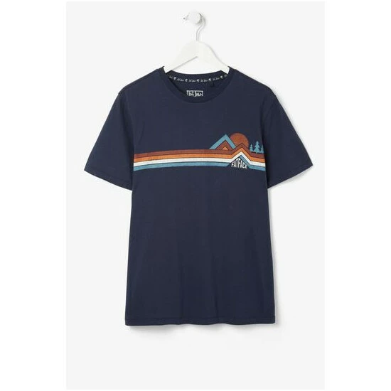 unnamed-file-678.jpg Fat Face FatFace Blue Chest Stripe Graphic T-Shirt -FatFaceshop unnamed file 678