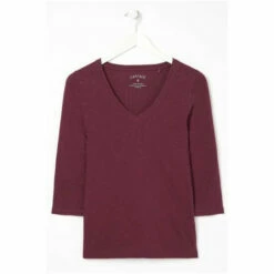 Fat Face FatFace Purple Kemi 3Qtr Organic Cotton Top -FatFaceshop unnamed file 683