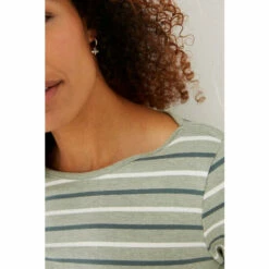 Fat Face FatFace Green Organic Cotton Multi Breton T-Shirt -FatFaceshop unnamed file 69