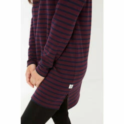 Fat Face FatFace Purple Leena Striped Longline T-Shirt 4 Fat Face FatFace Purple Leena Striped Longline T-Shirt -FatFaceshop unnamed file 696