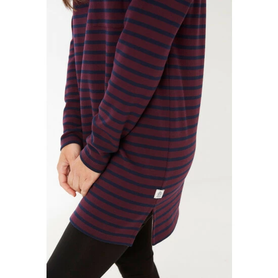 unnamed-file-696.jpg Fat Face FatFace Purple Leena Striped Longline T-Shirt -FatFaceshop unnamed file 696