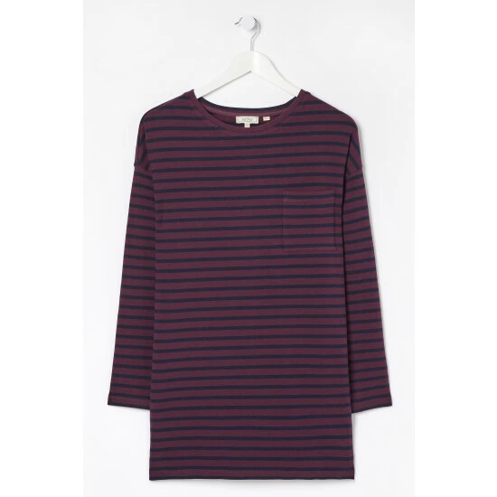 unnamed-file-697.jpg Fat Face FatFace Purple Leena Striped Longline T-Shirt -FatFaceshop unnamed file 697