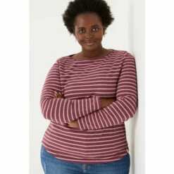 Fat Face FatFace Purple Organic Cotton Breton T-Shirt -FatFaceshop unnamed file 7
