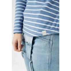 Fat Face FatFace Womens Blue Organic Cotton Breton T-Shirt -FatFaceshop unnamed file 705