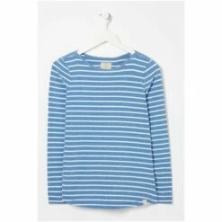 Fat Face FatFace Womens Blue Organic Cotton Breton T-Shirt -FatFaceshop unnamed file 707