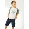 Fat Face FatFace Boys Natural Land Rover T-Shirt -FatFaceshop unnamed file 708