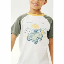 Fat Face FatFace Boys Natural Land Rover T-Shirt -FatFaceshop unnamed file 710