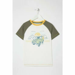 Fat Face FatFace Boys Natural Land Rover T-Shirt -FatFaceshop unnamed file 711