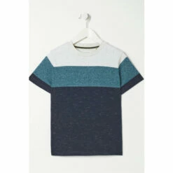 Fat Face FatFace Boys Blue Mini Me Colourblock T-Shirt -FatFaceshop unnamed file 721