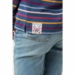 Fat Face Blue Breton Stripe T-Shirt -FatFaceshop unnamed file 739