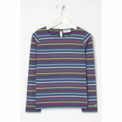 Fat Face Blue Breton Stripe T-Shirt -FatFaceshop unnamed file 740