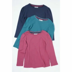 Fat Face FatFace Blue Pointelle T-Shirts Three Pack