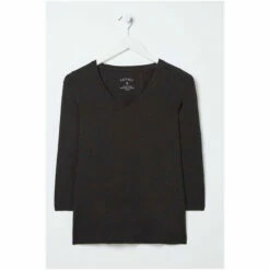 Fat Face FatFace Kemi Three Quarter Organic Cotton T-Shirt White -FatFaceshop unnamed file 779