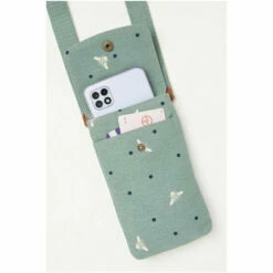 Fat Face FatFace Green Polka Dot Bee Phone Bag -FatFaceshop unnamed file 841