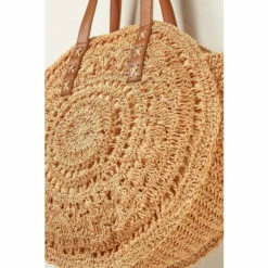 Fat Face FatFace Natural Round Straw Bag -FatFaceshop unnamed file 863
