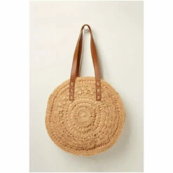 Fat Face FatFace Natural Round Straw Bag -FatFaceshop unnamed file 864
