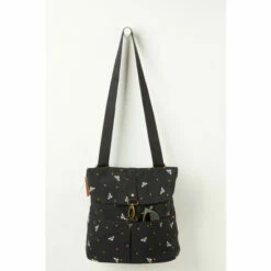 Fat Face Pia Black Mutlifunctional Polka Dot Bee Bag