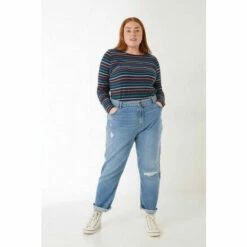 Fat Face FatFace Blue Organic Cotton Multi Breton T-Shirt -FatFaceshop unnamed file 99